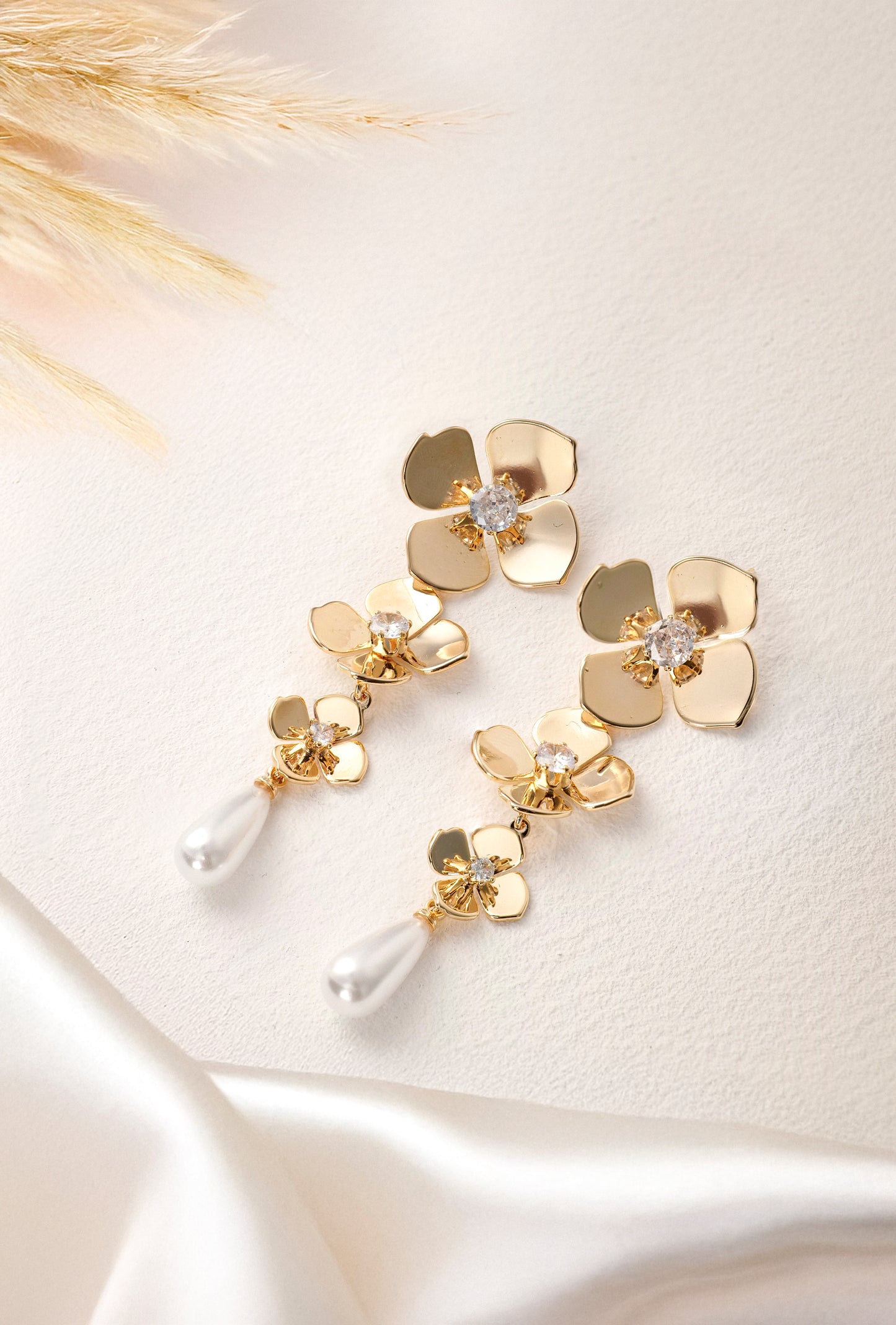 BLOOM CASCADE DROP STATEMENT EARRINGS