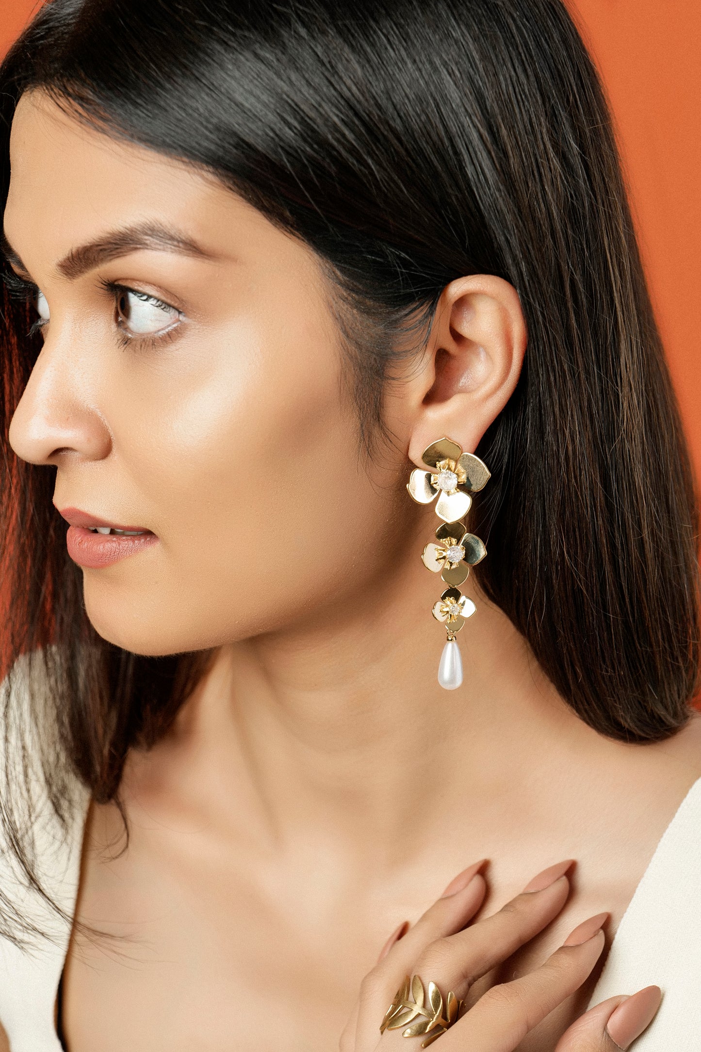 BLOOM CASCADE DROP STATEMENT EARRINGS
