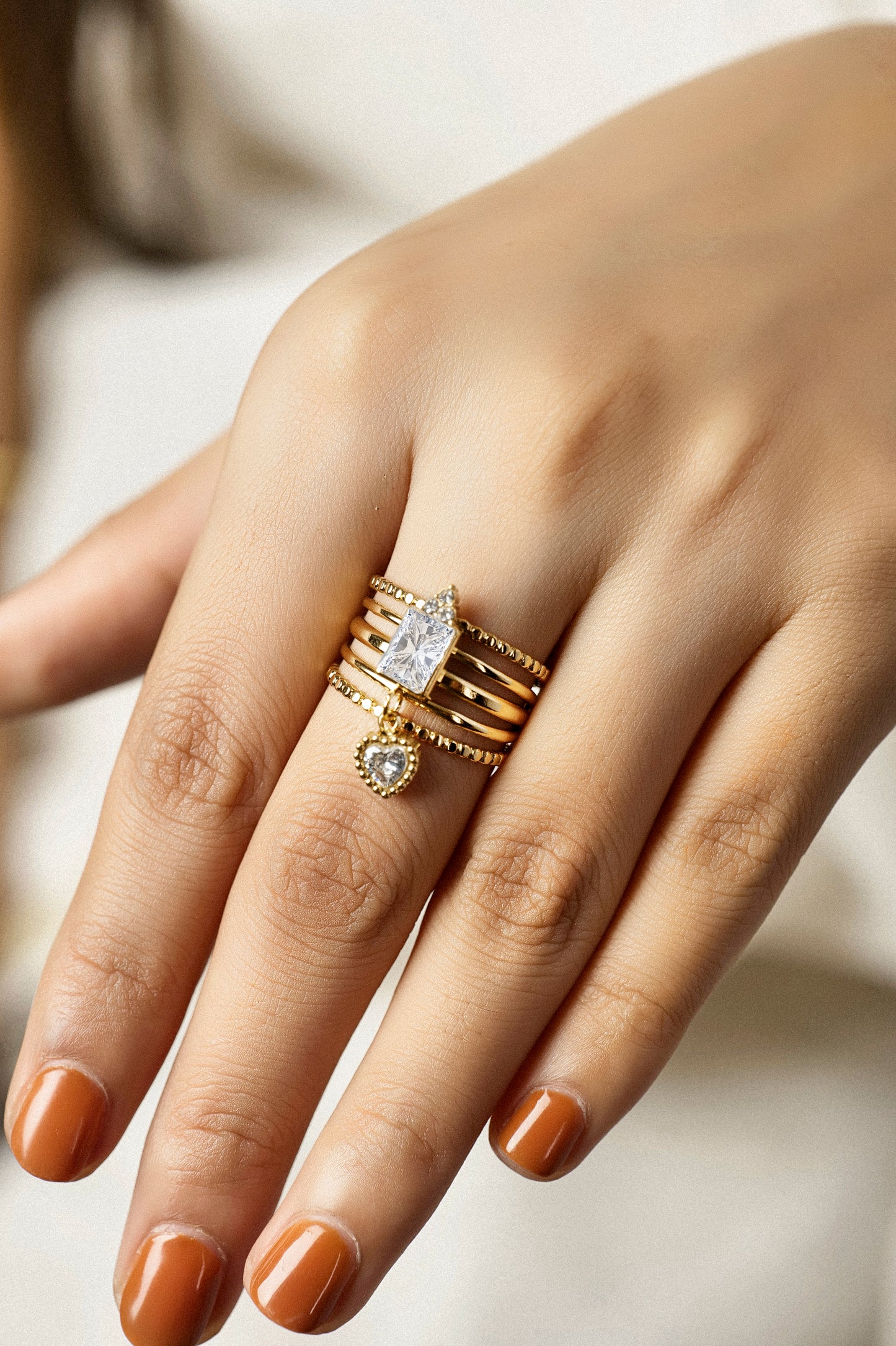 HEART CHARM ADJUSTABLE RING