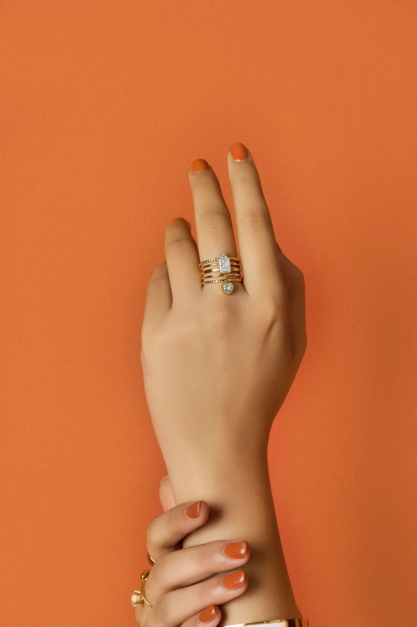 HEART CHARM ADJUSTABLE RING