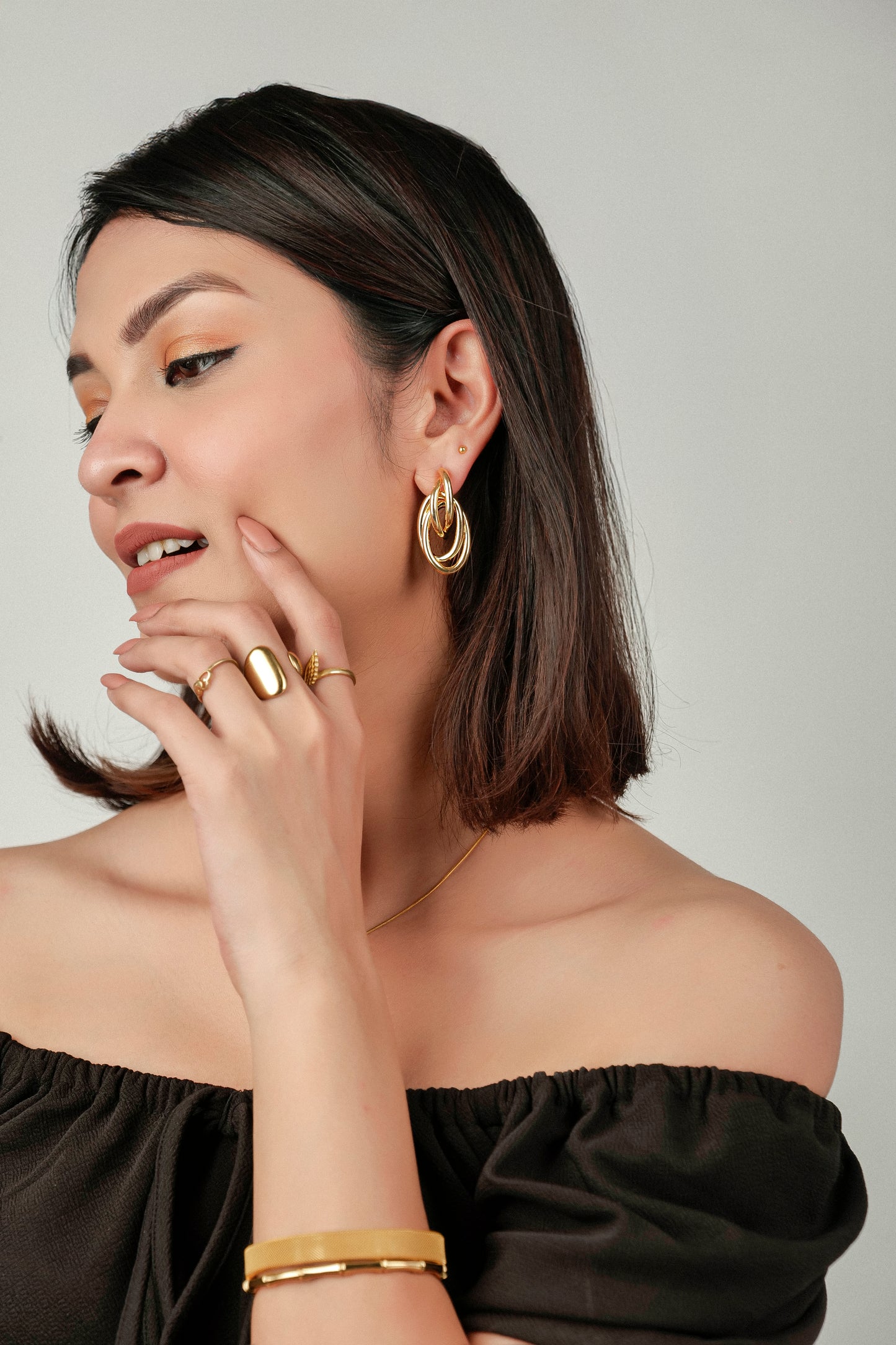GOLDEN LINK DROPS EVERYDAY EARRINGS