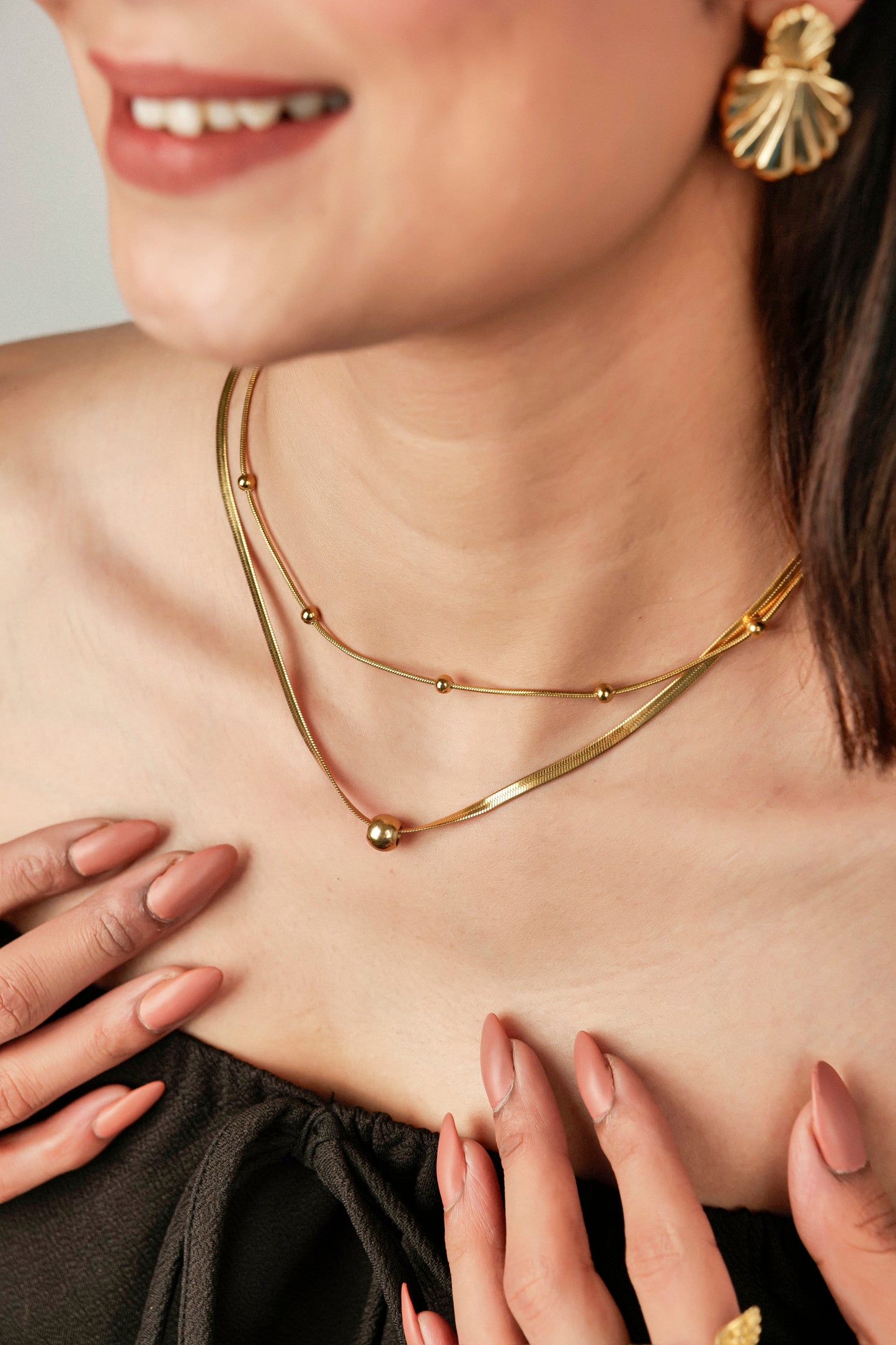GOLD RUSH DOUBLE LAYERED CHAIN