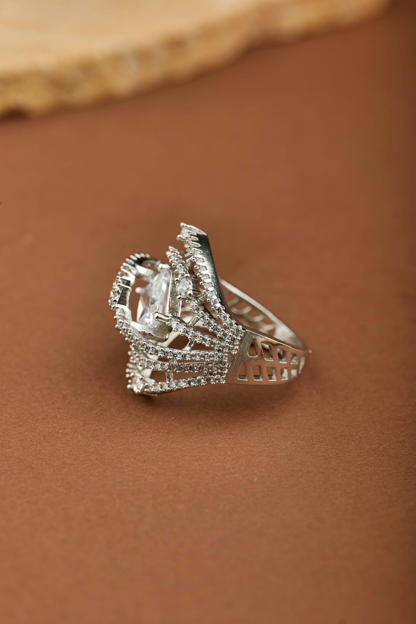 CRYSTAL CASCADE RING