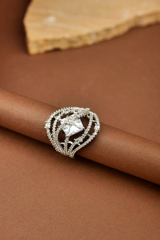 CRYSTAL CASCADE RING