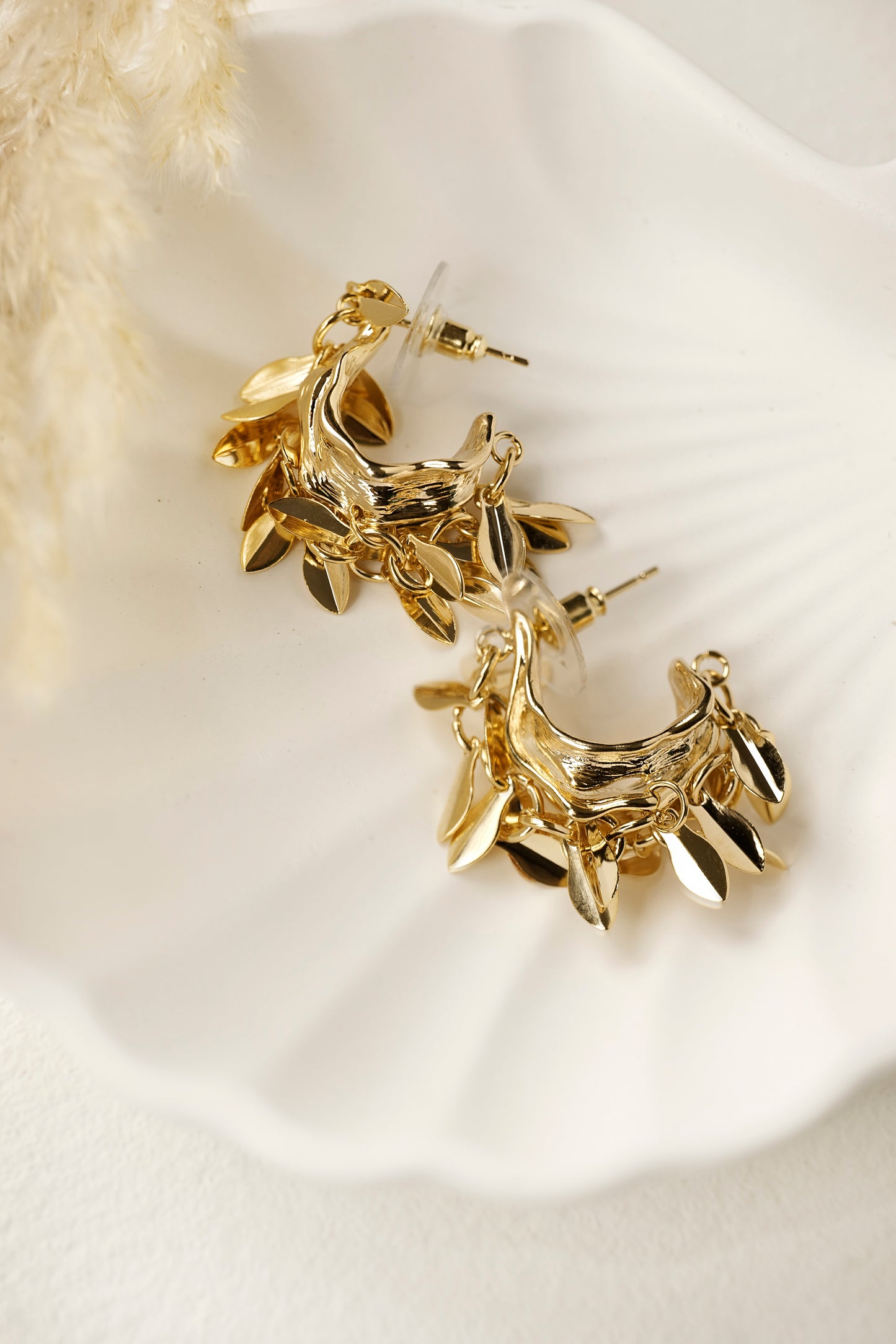 GOLD LEAF HOOPS