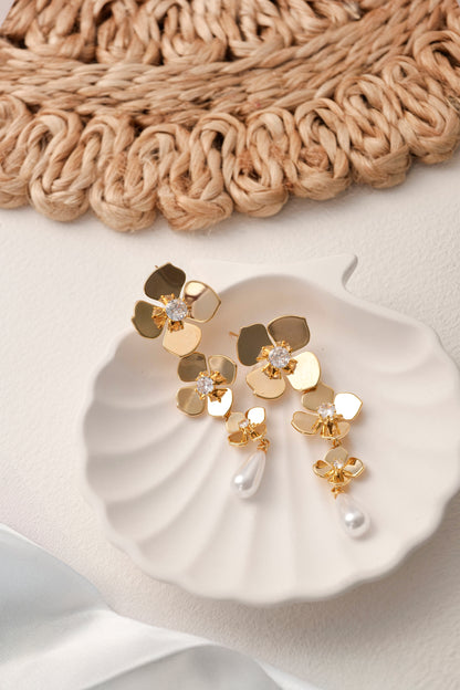 BLOOM CASCADE DROP STATEMENT EARRINGS