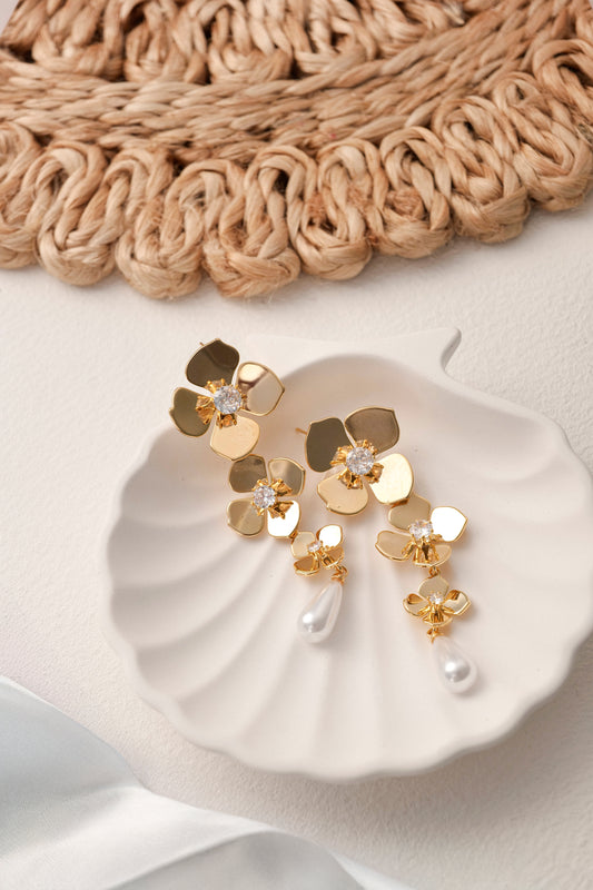 BLOOM CASCADE DROP STATEMENT EARRINGS