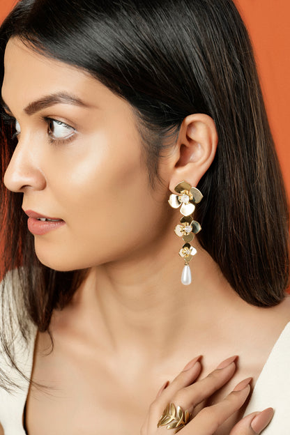 BLOOM CASCADE DROP STATEMENT EARRINGS