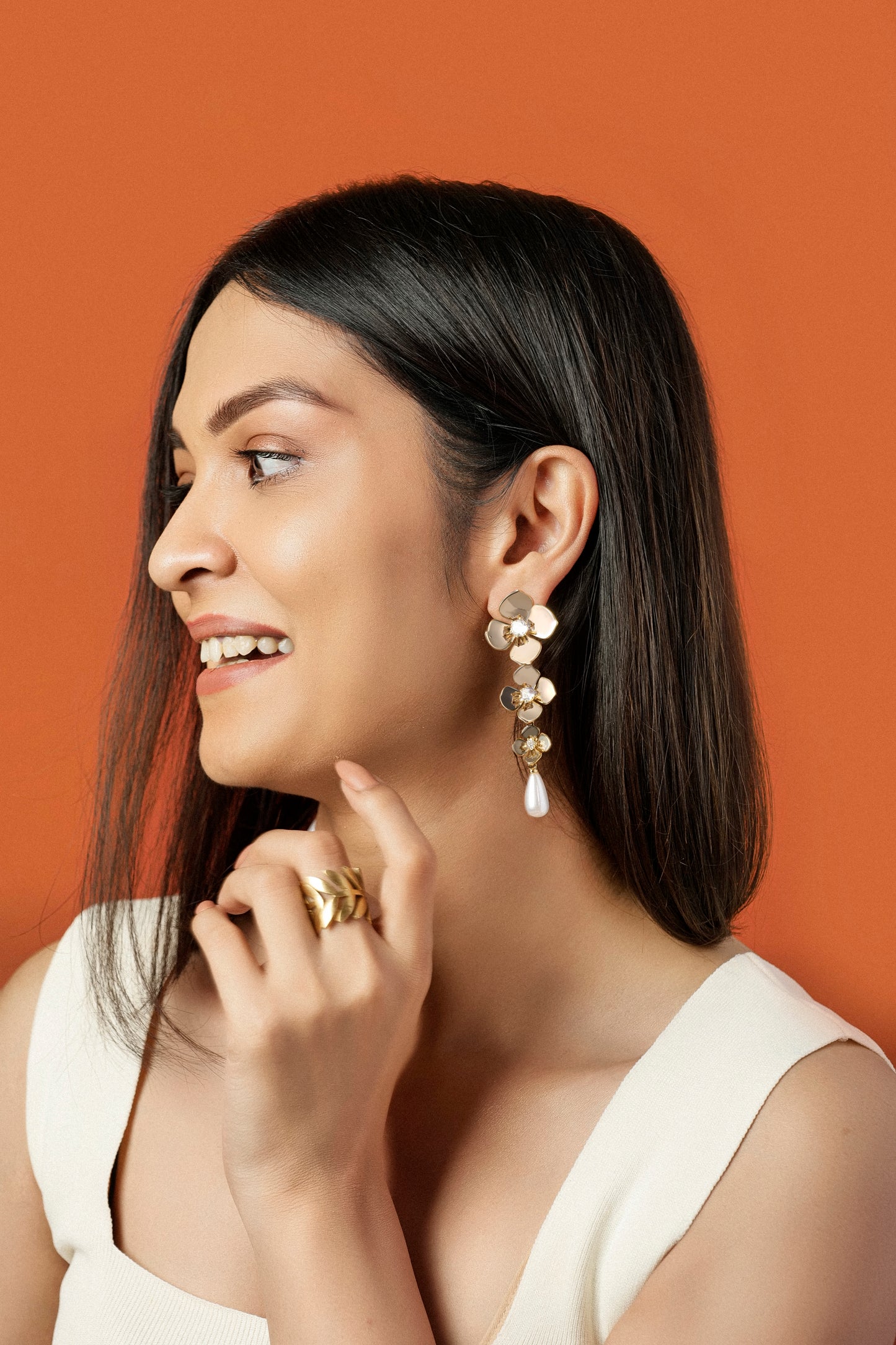 BLOOM CASCADE DROP STATEMENT EARRINGS