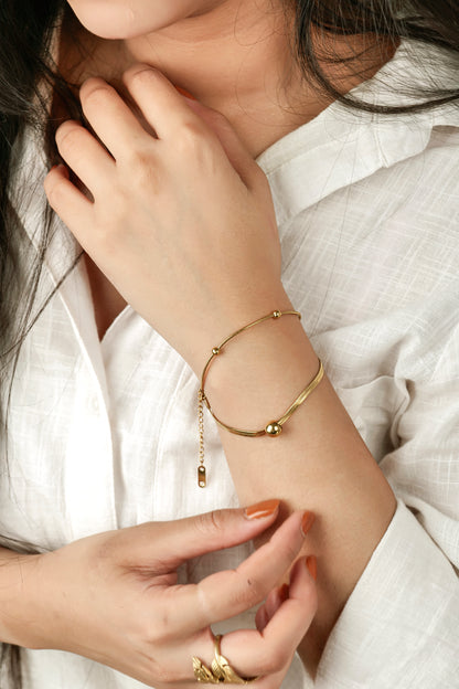 GOLDEN BALL CHAIN BRACELET