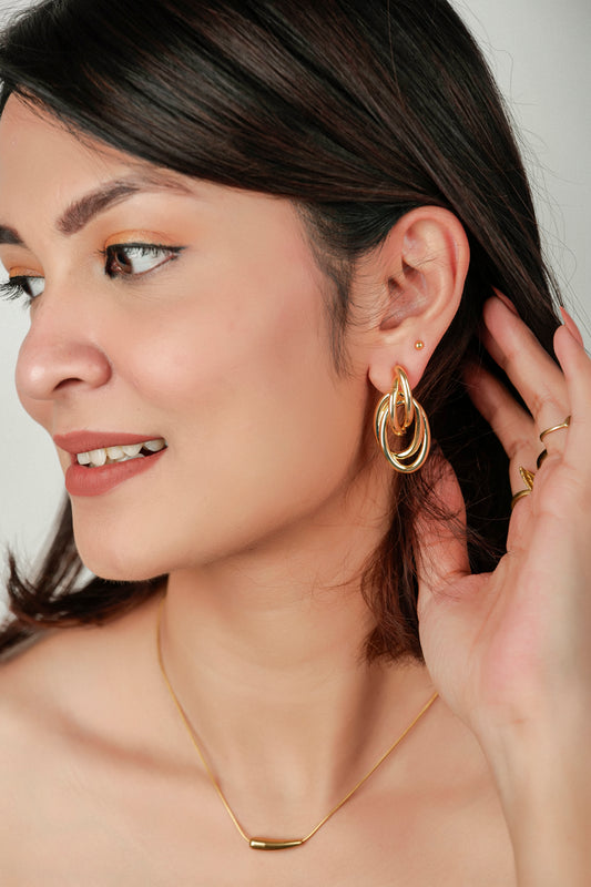 GOLDEN LINK DROPS EVERYDAY EARRINGS