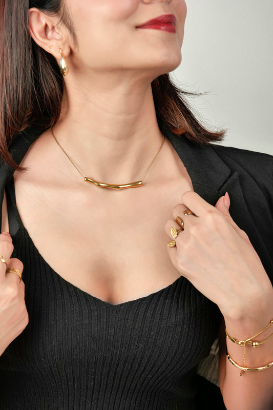 WAVE BAR NECKLACE CHAIN