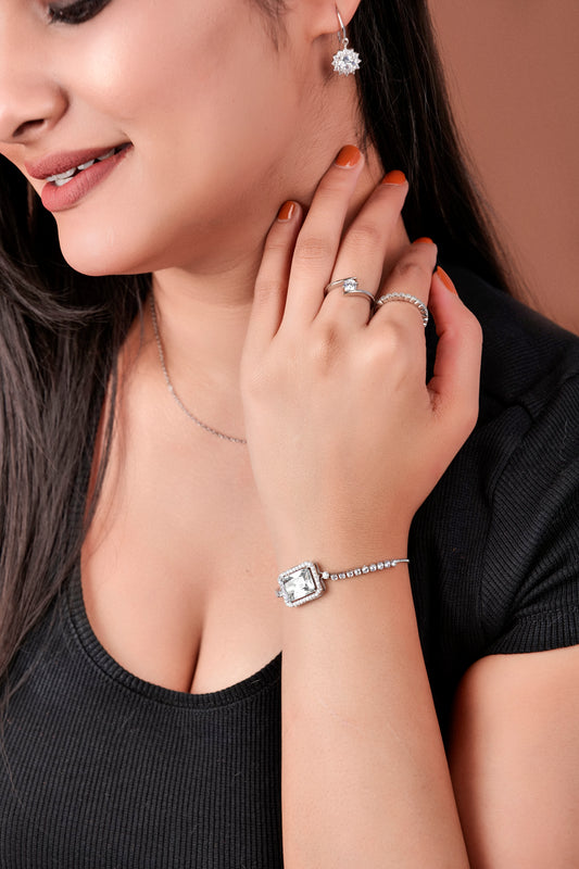 RADIANT EMERALD-CUT CRYSTAL BRACELET