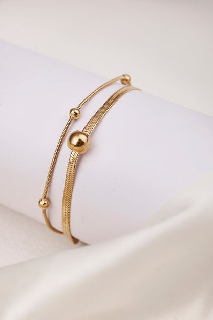 GOLDEN BALL CHAIN BRACELET