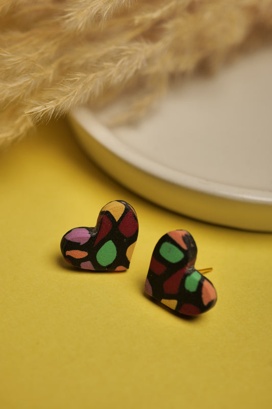 TROPICAL HEART STUDS